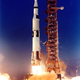 Apolo 6, el segundo vuelo sin tripulación del Saturn V. El siguiente ejemplar en volar llevaría al Apolo 8 alrededor de la Luna